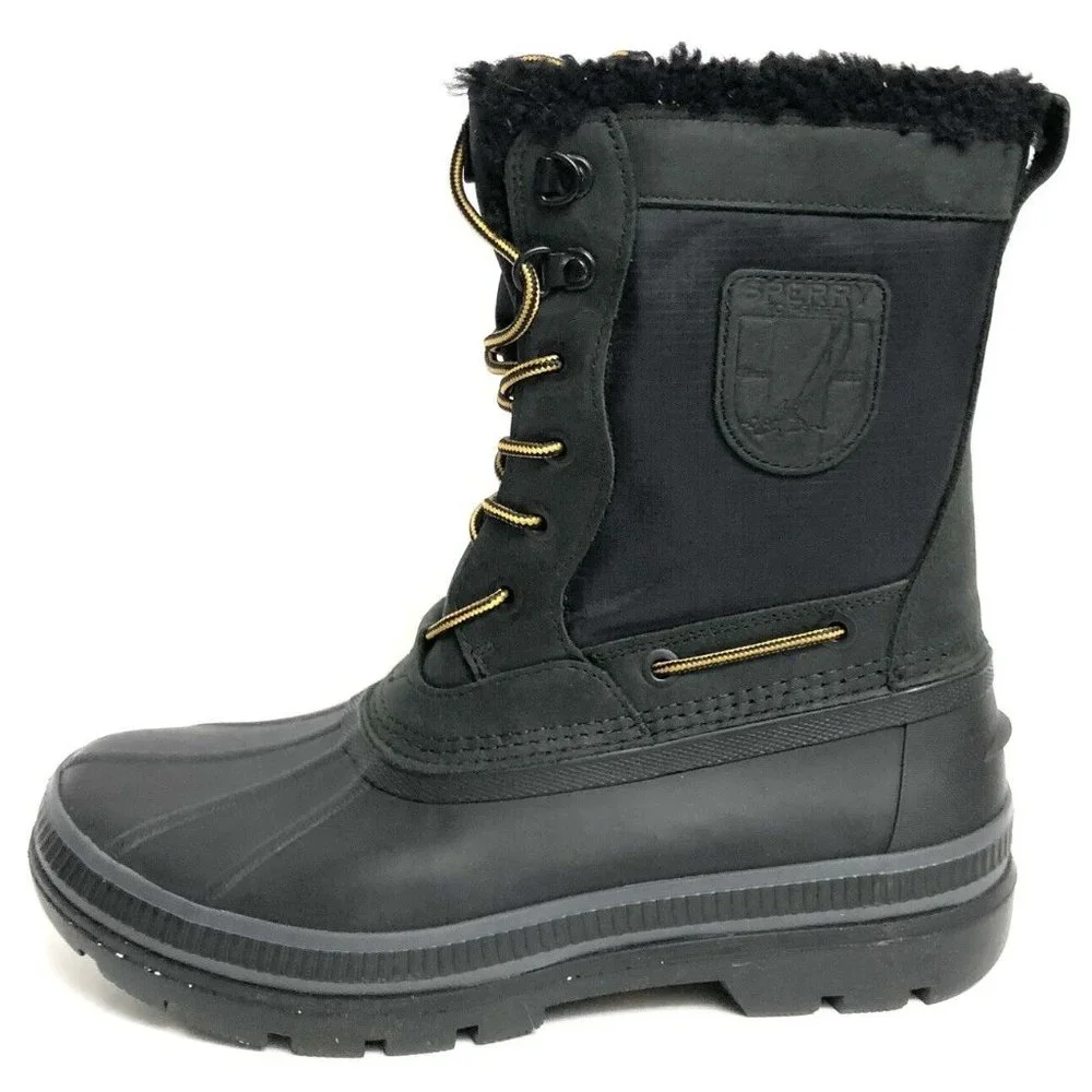 Sperry Mens Ice Bay Tall Boot Black Size 12 M